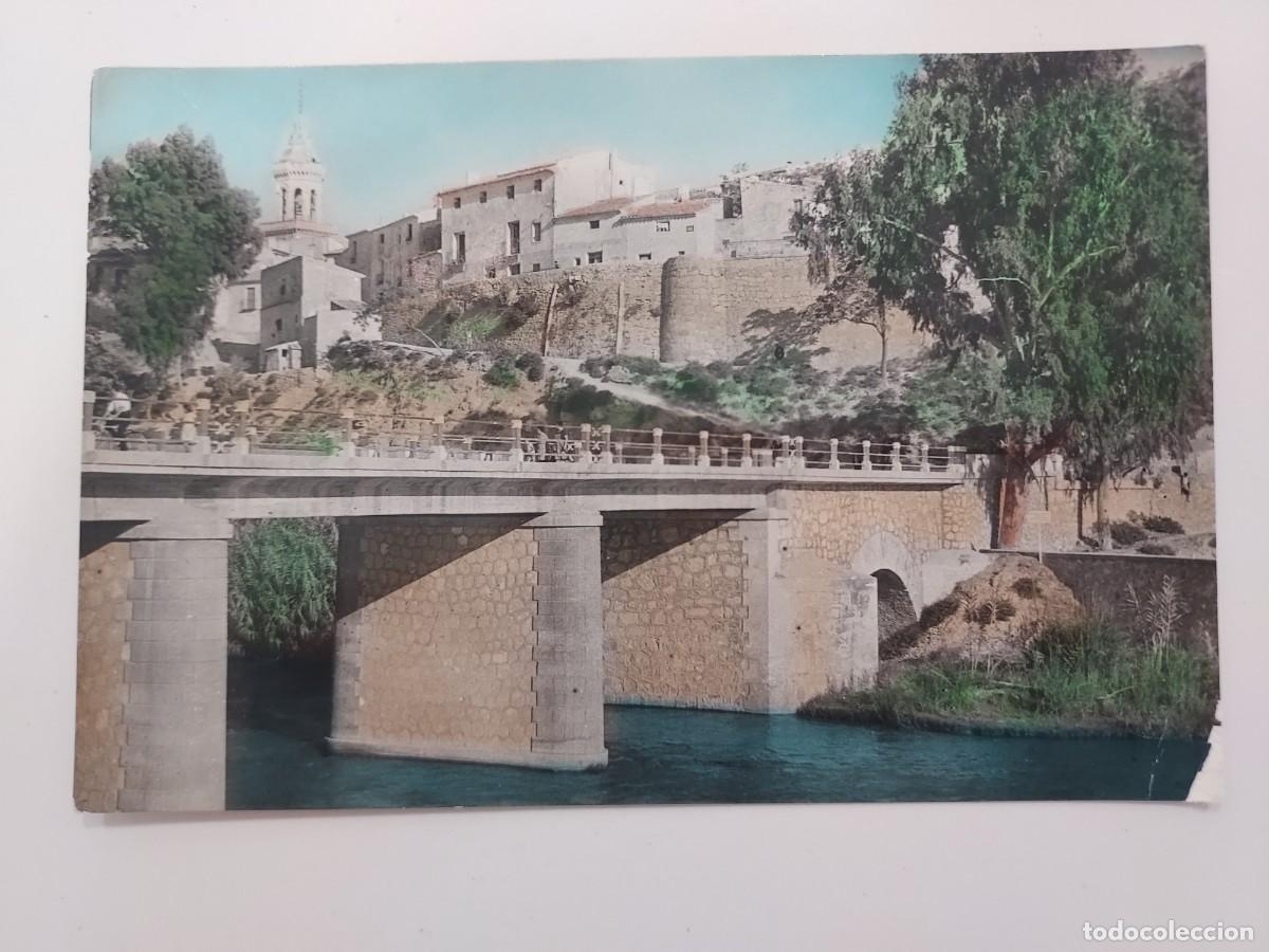Postales: POSTAL CIEZA ALEDA&Ntilde;OS DE LA CIUDAD Y PUENTE HIERRO. ESCRITA 1962. MURCIA. COLOREADA