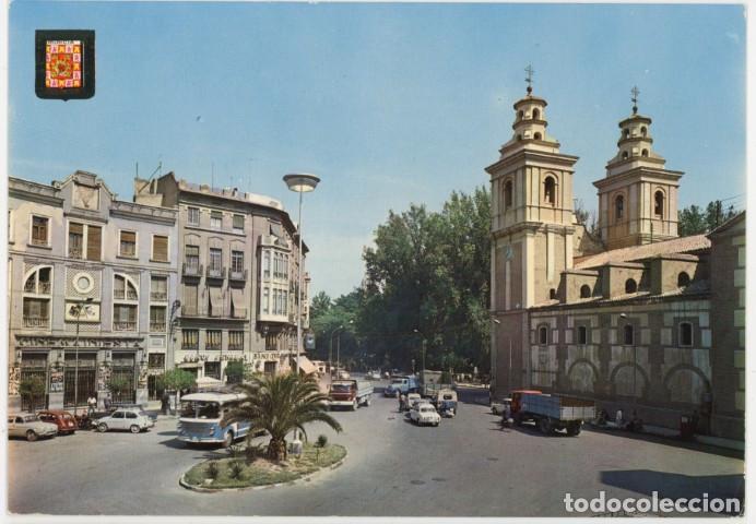Postales: em04746 murcia plaza gonzalez conde 1968 fisa n&ordm;113 sc cinema iniesta camiones seat 600 gordini jeep