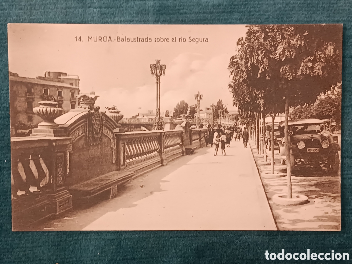 Postales: 14 MURCIA. Balaustrada sobre el rio Segura