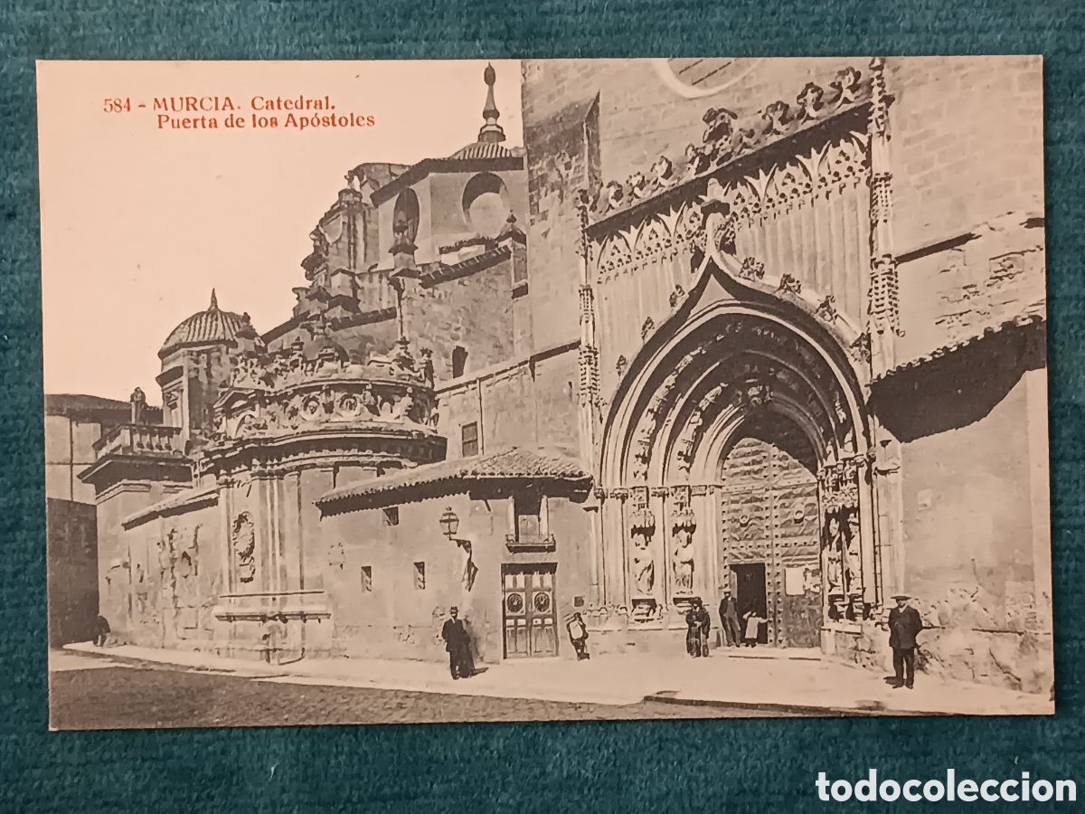 Postales: 584 MURCIA. Catedral. Puerta de los Ap&oacute;stoles
