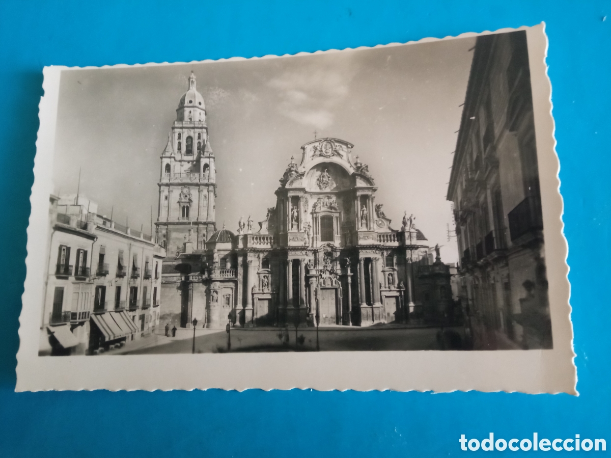 Postales: Antigua postal fotogr&aacute;fica, Murcia Fachada Principal de la Catedral, Ediciones Arribas