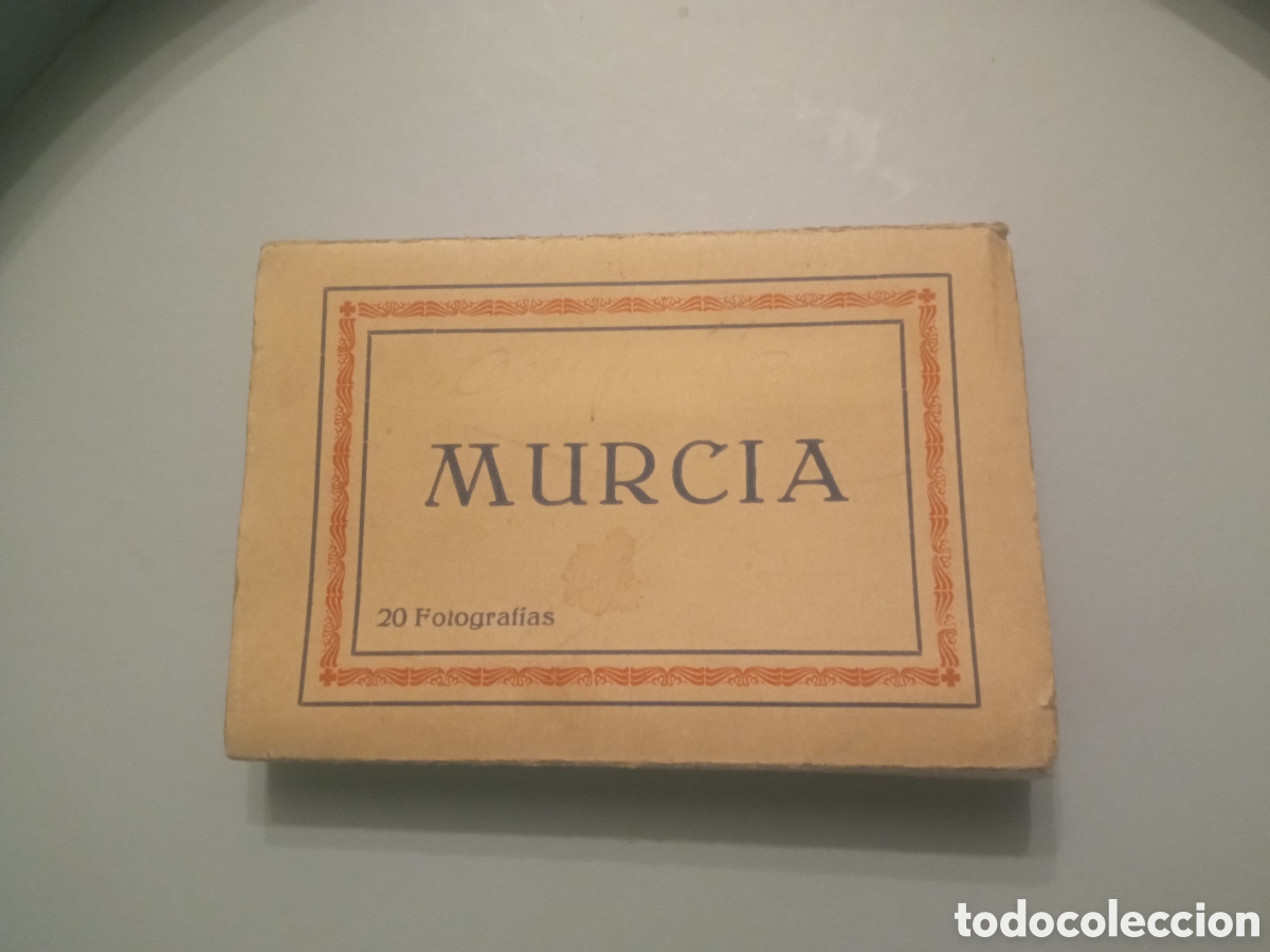 Postales: Antiguo acorde&oacute;n con 20 fotograf&iacute;as en miniatura de Murcia, miden 95x65mm