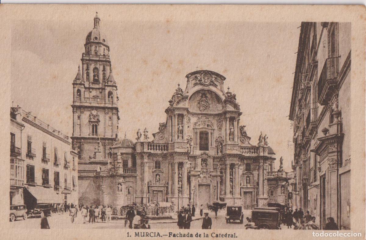 Postales: MURCIA, FACHADA DE LA CATEDRAL &ndash; SUCESORES DE NOGUES N&ordm;1 &ndash; S/C