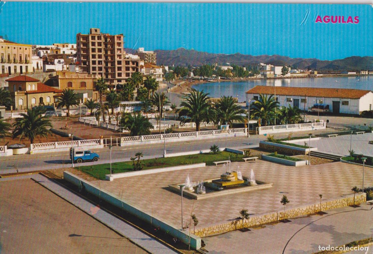 Postales: AGUILAS (MURCIA) GLORIETA DE ALFONSO ESC&Aacute;MEZ - FOTO HNOS.GALIANA - CIRCULADA