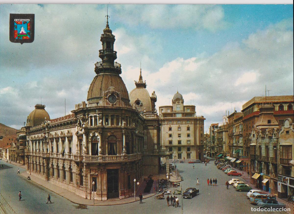 Postales: CARTAGENA, PLAZA DEL CAUDILLO - ESCUDO DE ORO N&ordm;8 - S/C