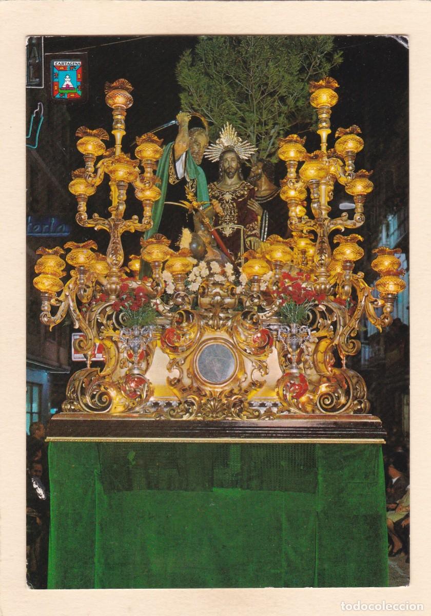 Postales: CARTAGENA. SEMANA SANTA. &rdquo;OSCULO (CALIFORNIOS). MIERCOLES SANTO. ESCULOS BENLLIURE (1964)