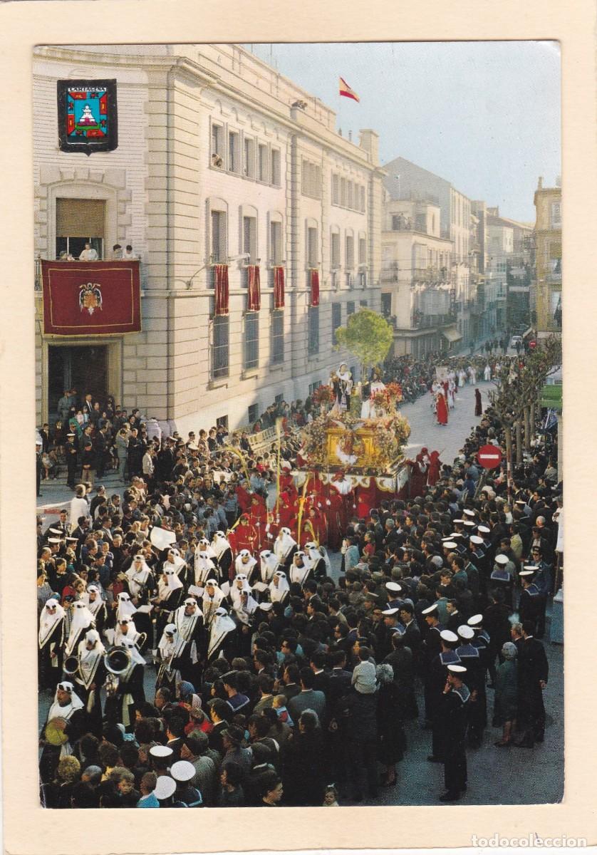 Postales: CARTAGENA. SEMANA SANTA. SAMARITANA (CALIFORNIOS). DOMINGO DE RAMOS. ESCULTOR SANCHEZ LOZANO (1964)