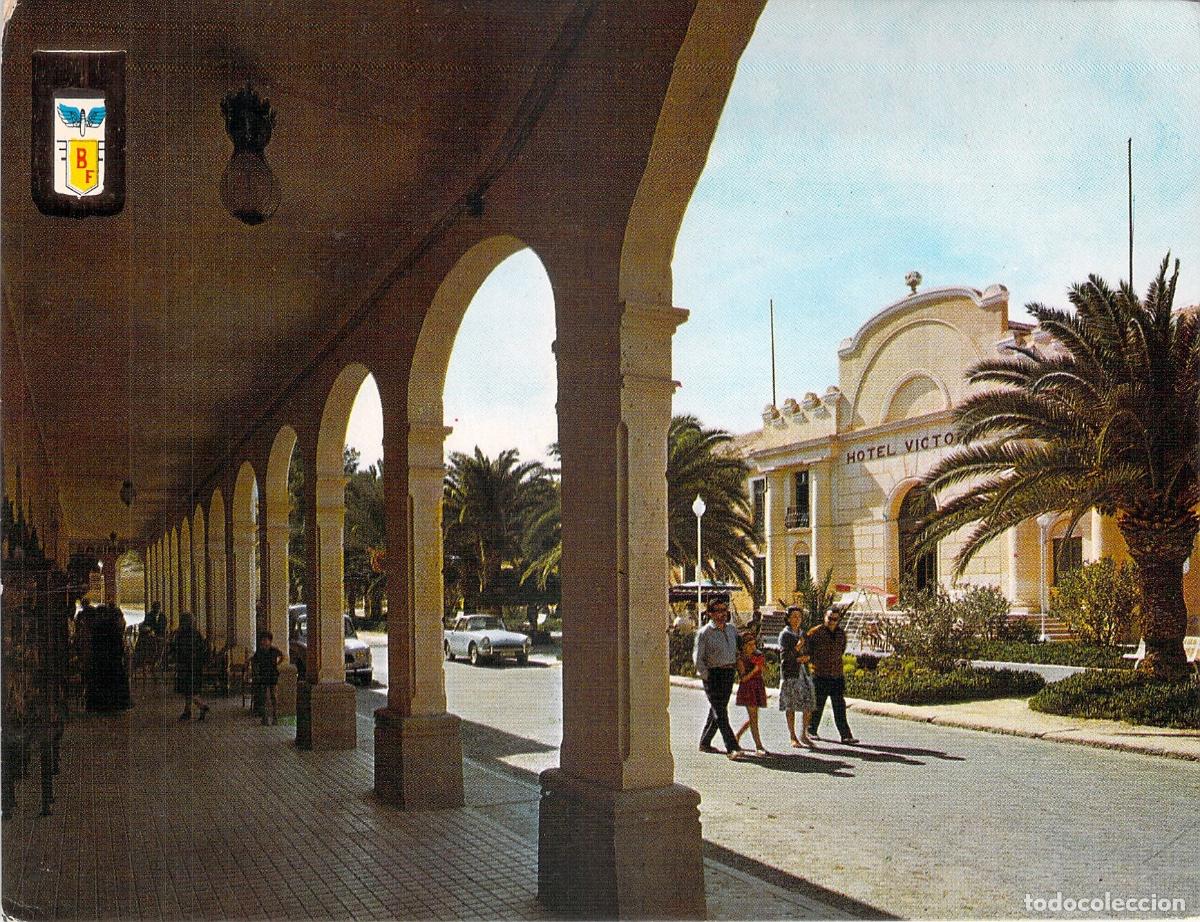 Postales: Postal del Balneario de Fortuna, Hotel Victoria y Jardines en Murcia