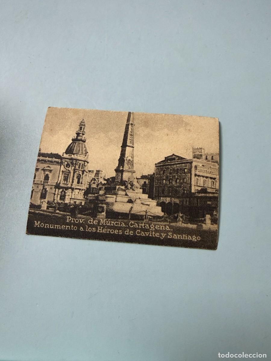 Postales: POSTAL ORIGINAL. D&Eacute;CADA A&Ntilde;OS 30. PROV. DE MURCIA. CARTAGENA. MONUMENTO A LOS H&Eacute;ROES DE CAVITE Y SANT