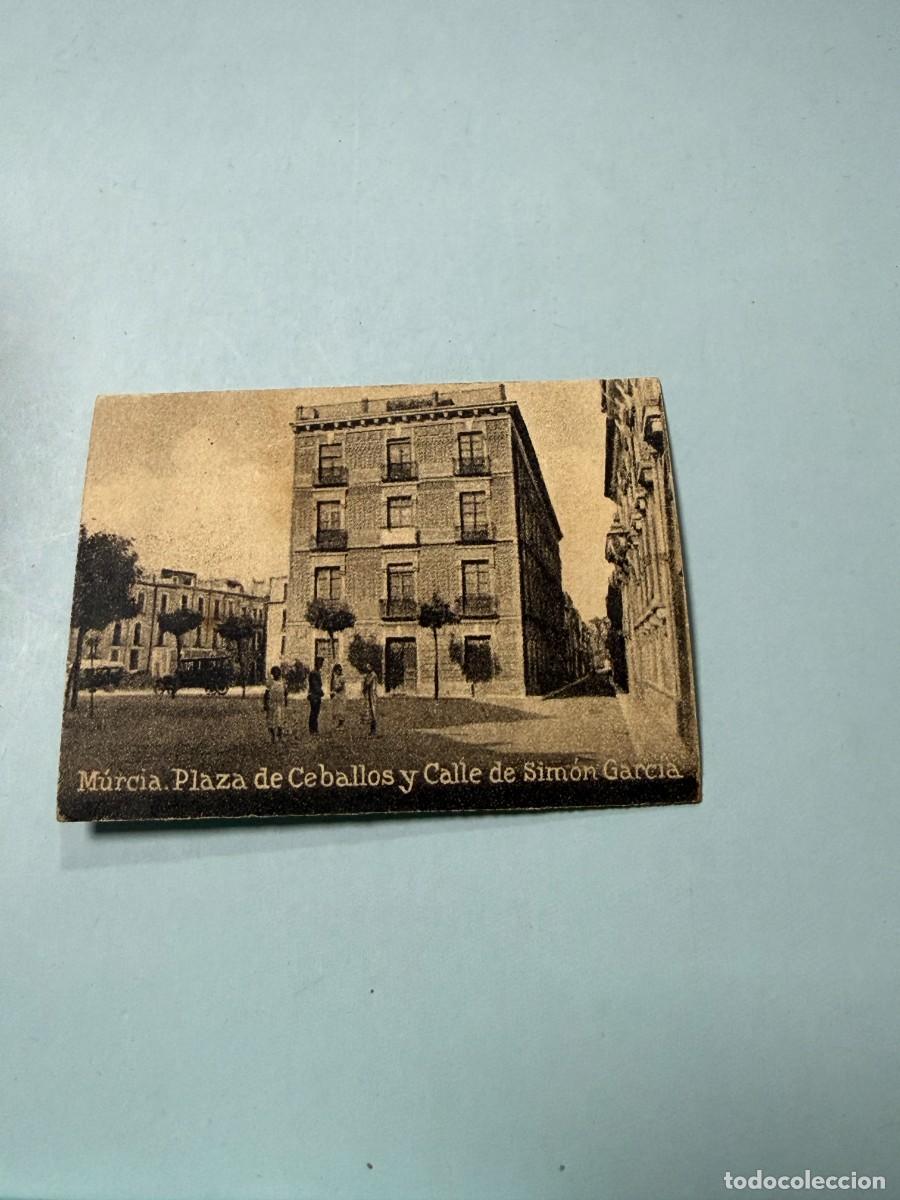 Postales: POSTAL ORIGINAL. D&Eacute;CADA A&Ntilde;OS 30. MURCIA. PLAZA DE CEBALLOS Y CALLE DE SIM&Oacute;N GARC&Iacute;A. N&ordm; 927