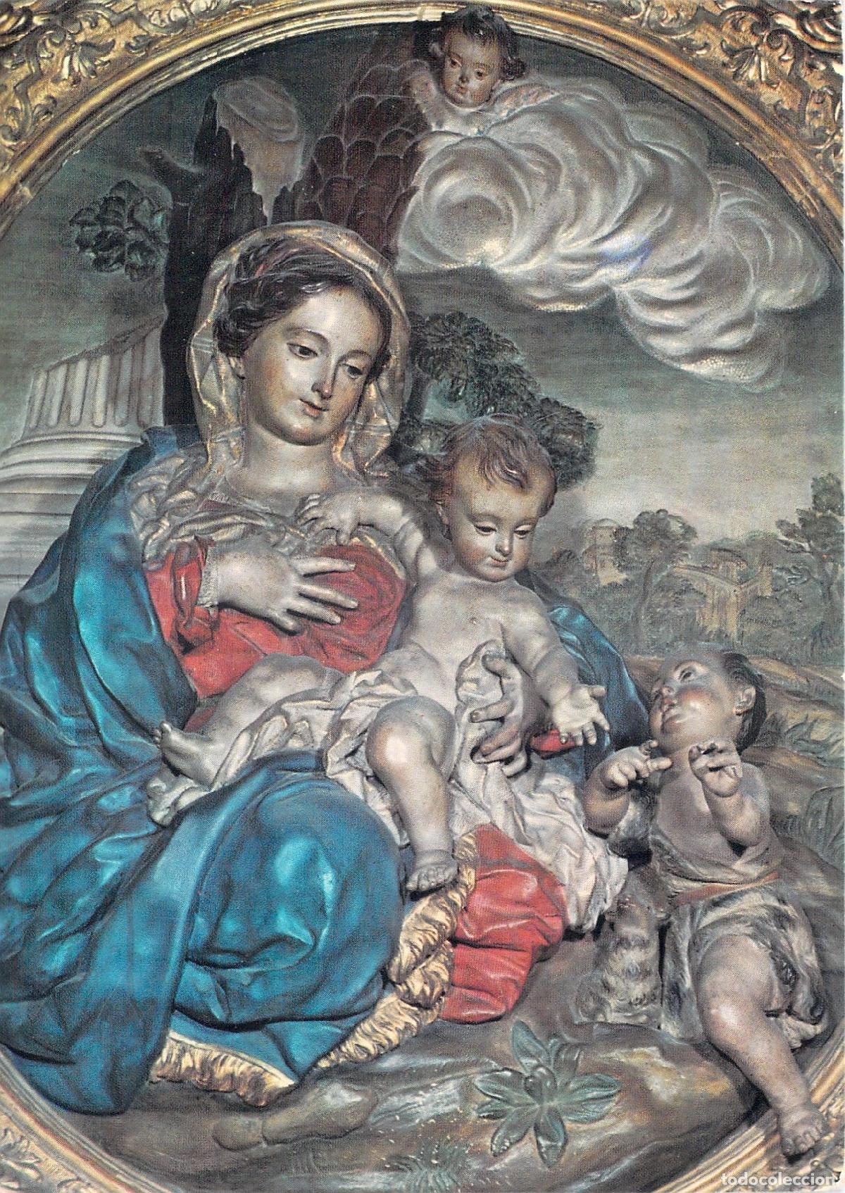 Postales: Postal de la escultura La Virgen de la Leche de Salzillo en Murcia