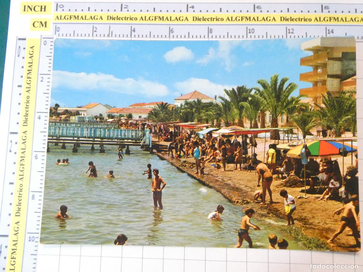 Postales: POSTAL DE MURCIA. A&Ntilde;O 1970. LOS ALC&Aacute;ZARES MAR MENOR PLAYA 23 GARRABELLA. 2604