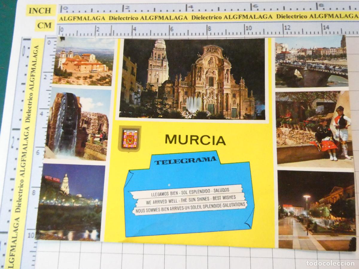 Postales: POSTAL DE MURCIA. A&Ntilde;O 1969. VISTAS SANTUARIO FUENSANTA, CATEDRAL, PUENTE VIEJO, RUEDA &Ntilde;ORA. 2606