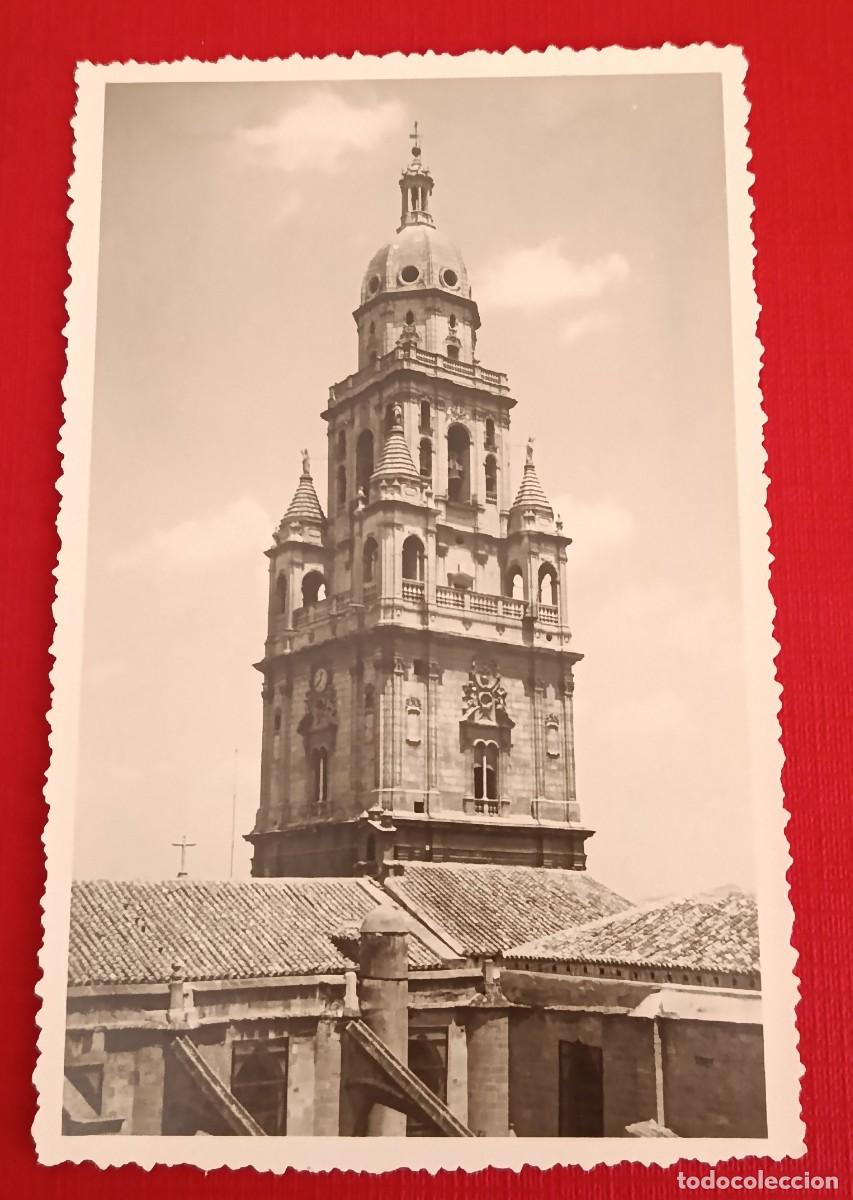 Postales: POSTAL FOTOGR&Aacute;FICA TORRE CATEDRAL - MURCIA 1950