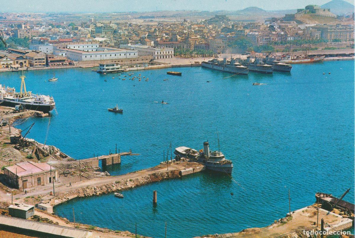 Postales: CARTAGENA, VISTA PARCIAL DEL PUERTO - GARCIA GARRABELLA N&ordm;2 - ESCRITA