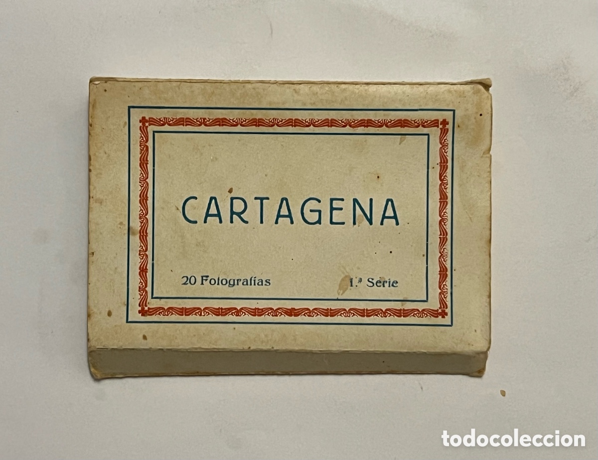 Postales: CARTAGENA, 20 Fotograf&iacute;as 1a. Serie Roisin.. Bloc Postal desplegable (h.1930?)