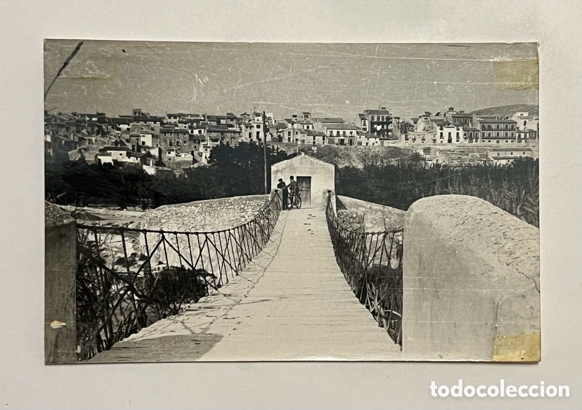 Postales: CIEZA (Murcia) Postal Puente de alambre y Vista parcial. Sin datos editor (h.1960?) S/C