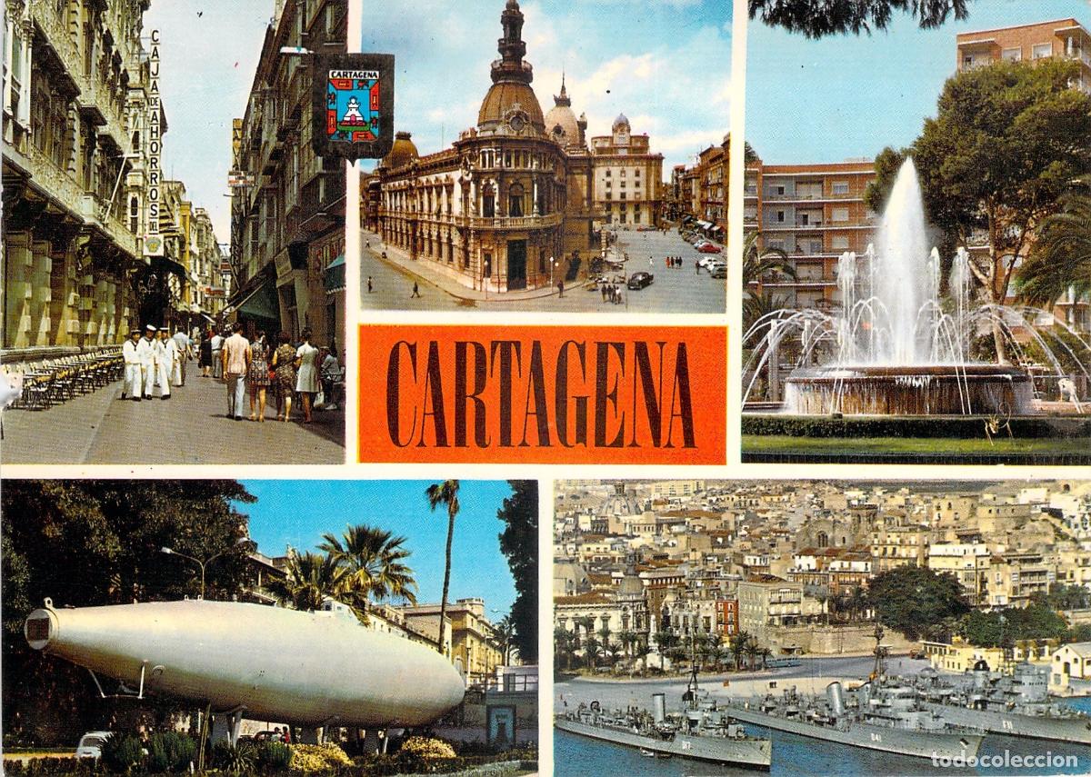 Postales: Postal de Cartagena, vistas diversas de la ciudad