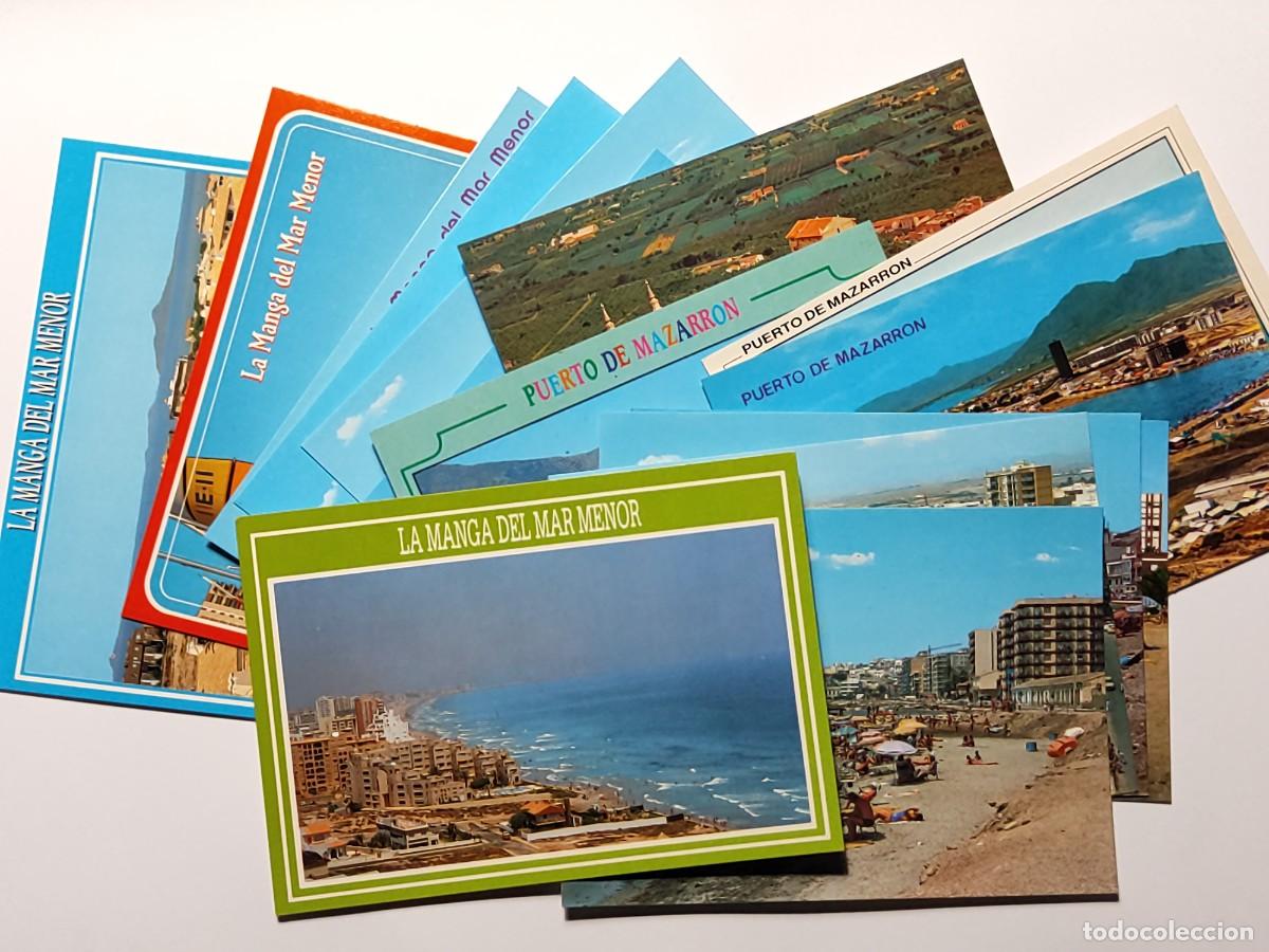 Postales: Lote 21 postales MURCIA, LA MANGA DEL MAR MENOR, AGUILAS, PUERTO MAZARRON, SAN PEDRO PINATAR, etc...