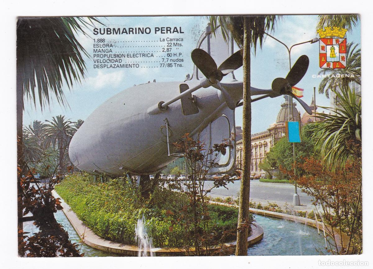 Postales: Submarino Peral. Cartagena. Murcia. Antigua postal. Foto ediciones Catalan Ibarz N&ordm; 3801