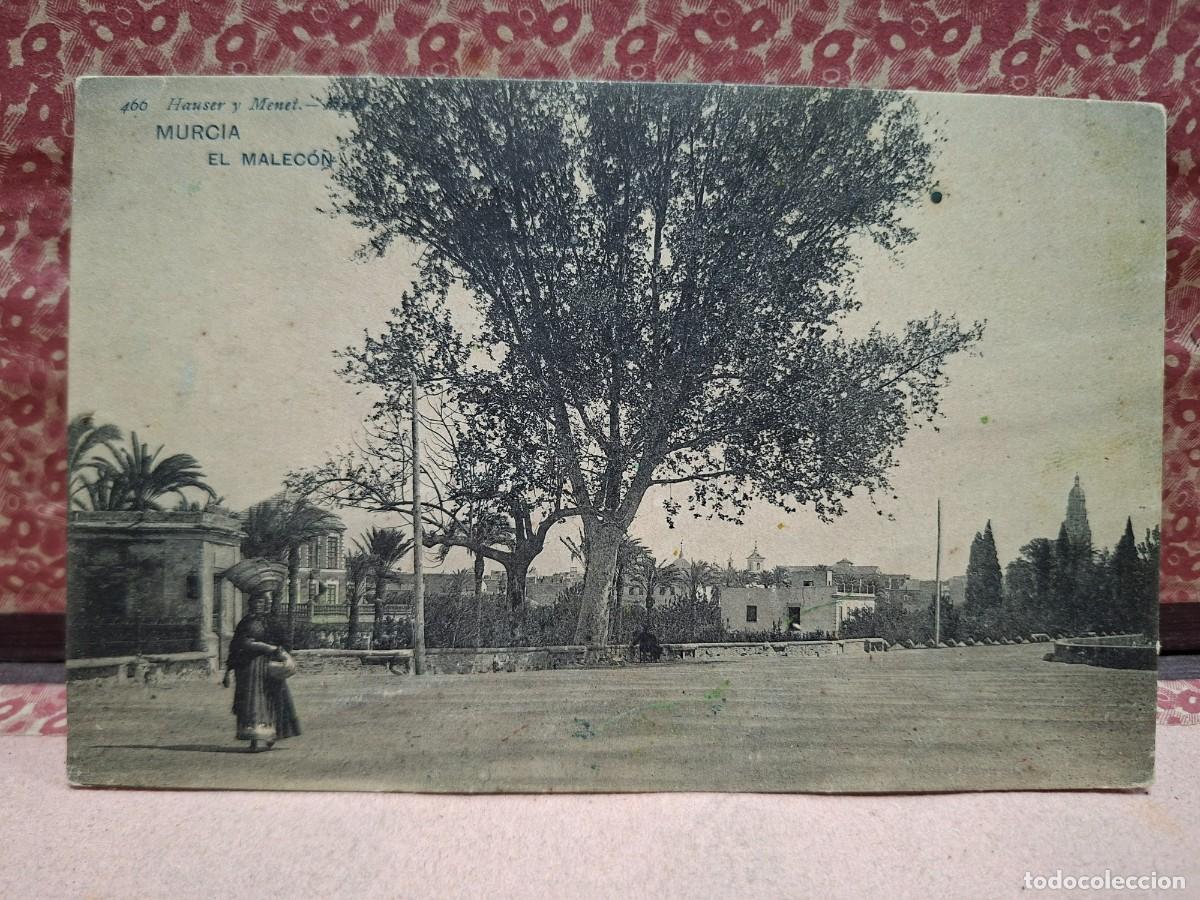 Postcards: ANTIGUA POSTAL MURCIA EL MALECON HAUSER Y MENET 466