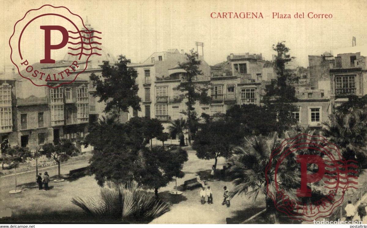Postales: MURCIA. CARTAGENA. PLAZA DEL CORREO.