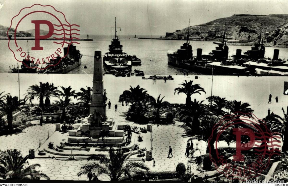 Postales: MURCIA. CARTAGENA. MONUMENTO A LOS HEROES DE CAVITE Y SANTIAGO.