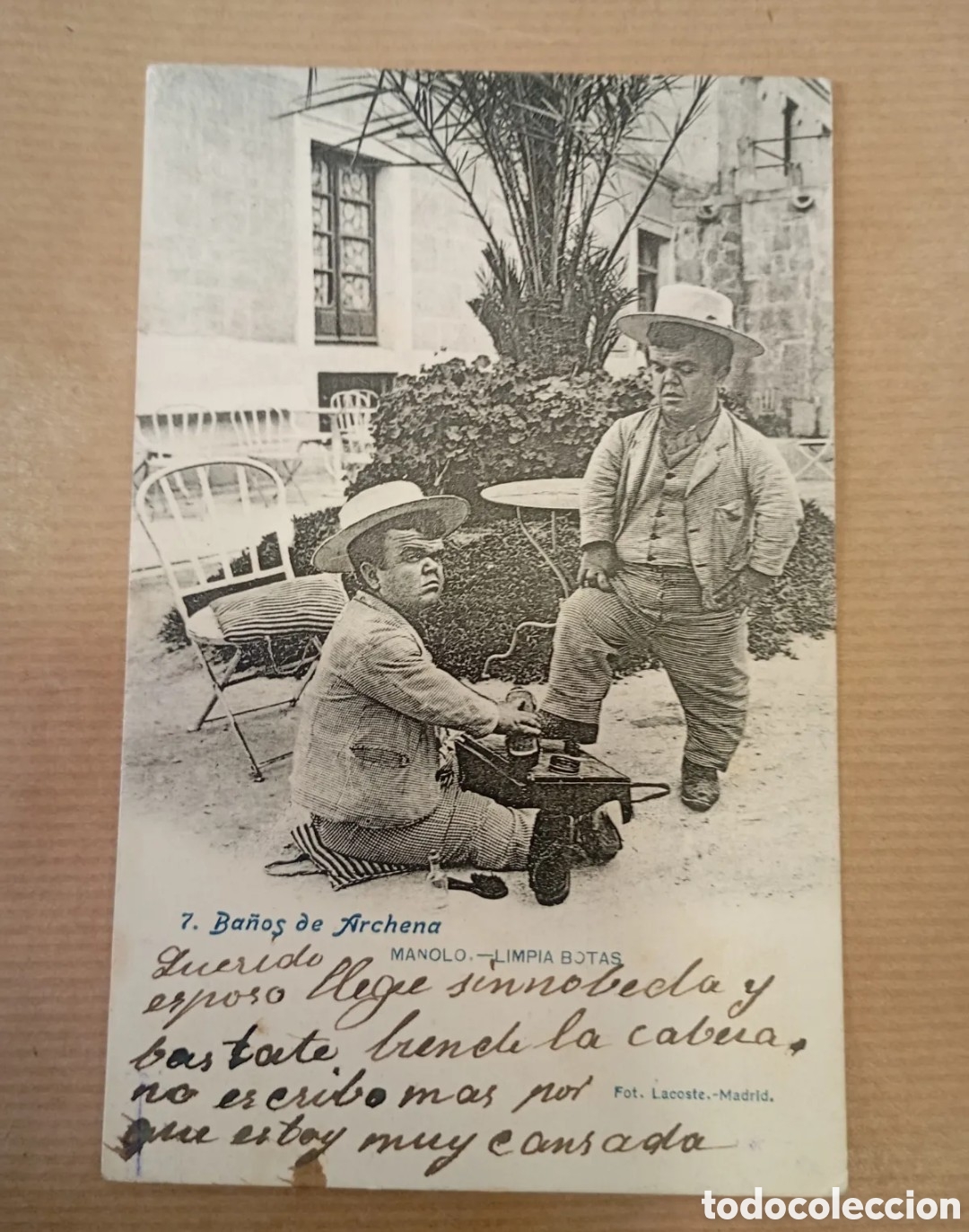 Postales: BA&Ntilde;OS DE ARCHENA (MURCIA) - MANOLO - LIMPIA BOTAS - FOTO LACOSTE, MADRID