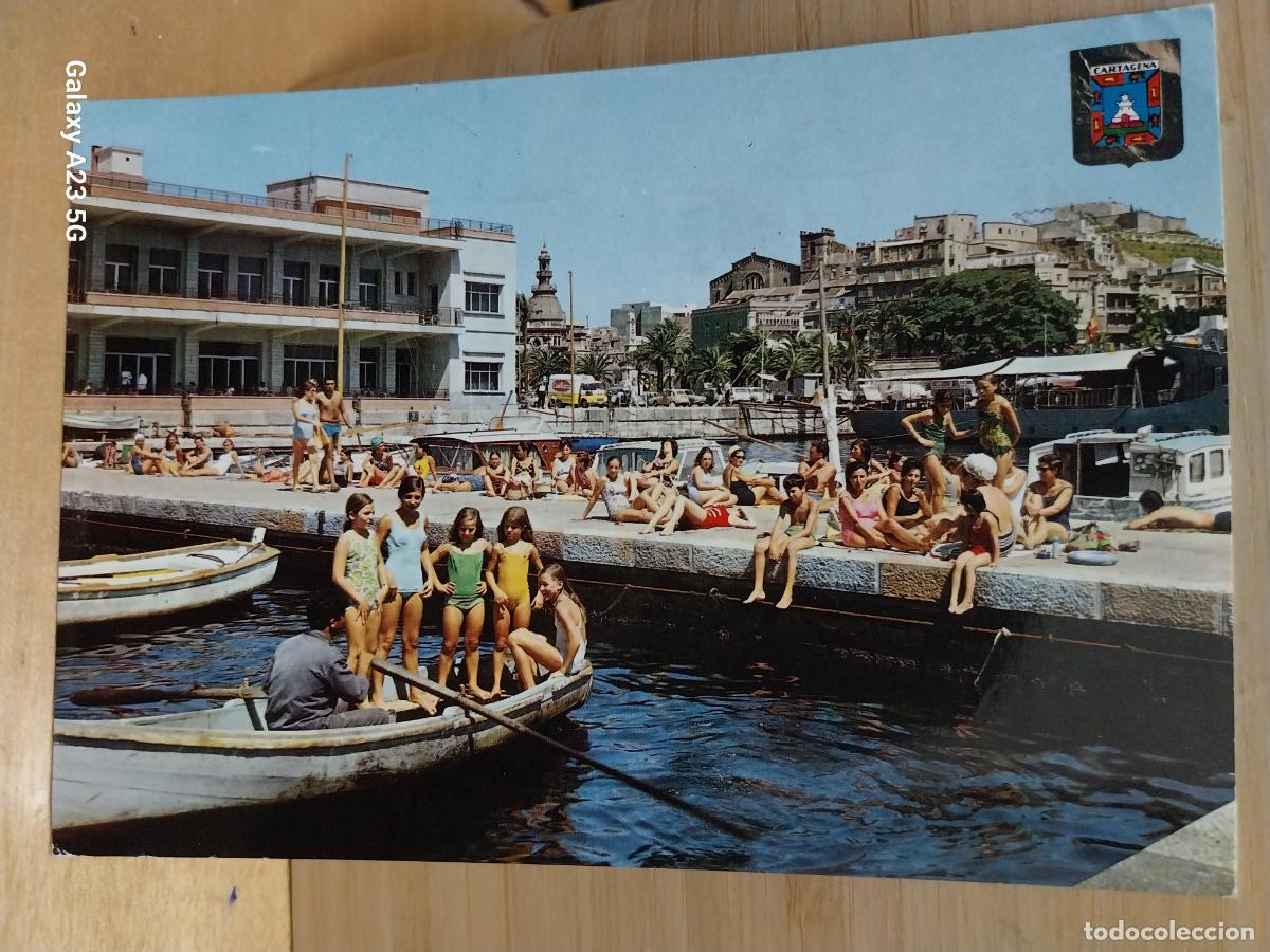 Postales: REAL CLUB NAUTICO CARTAGENA MURCIA ED FISA 82 CIRCULADA A&Ntilde;O 1971 ANIMADA BARCA CAMION CUETARA