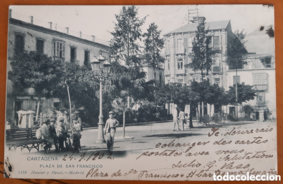 Postales: Postal Cartagena Murcia. Plaza de San Francisco. Escrita y circulada. R39A