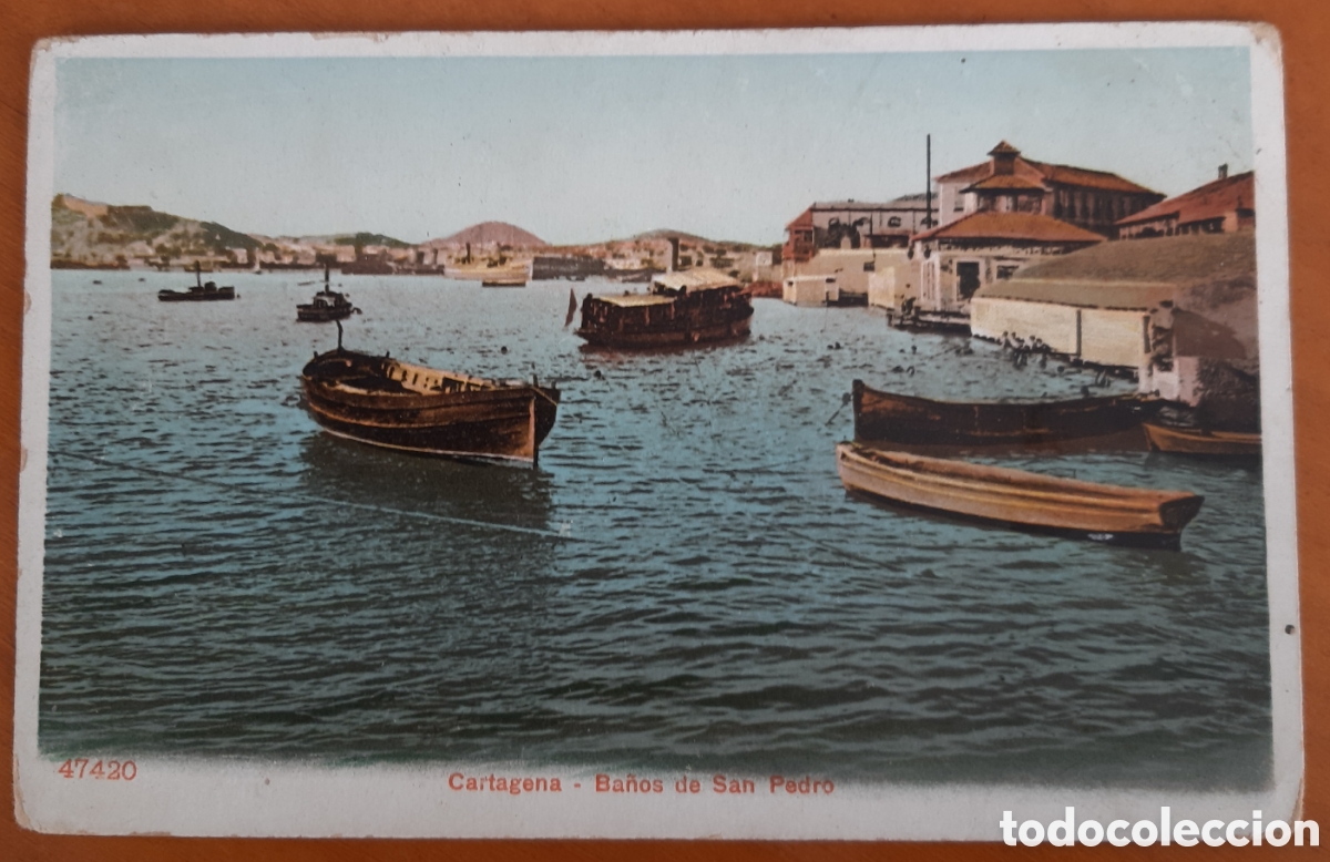 Postales: Postal Cartagena Murcia coloreada. Ba&ntilde;os de San Pedro. Sin escribir. R40A