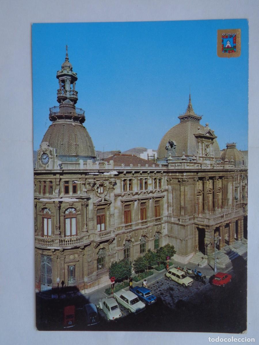 Postales: POSTAL DE CARTAGENA ( MURCIA ): VISTA DEL AYUNTAMIENTO . A&Ntilde;OS 70
