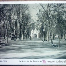 Postales: POSTAL PAMPLONA JARDINES DE LA TACONERA. CIRCULADA PLAMPLONA 11-7-39
