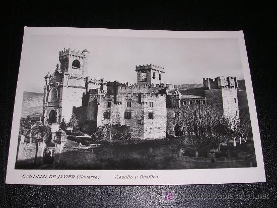 Postales: CASTILLO DE JAVIER NAVARRA.-CASTILLO Y BASILICA15X10 CM. - Foto 1