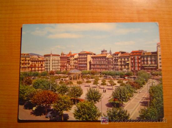 Postales: POSTAL PAMPLONA PLAZA DEL CASTILLO ESCRITA - Foto 1