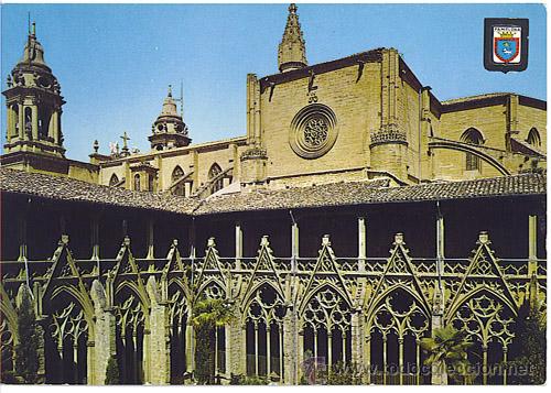 Postales: N&ordm;48 PAMPLONA - Claustro de la Catedral - Foto 1