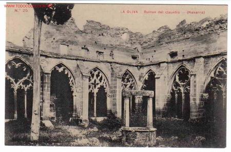 Postales: PAMPLONA , LA OLIVA RUINAS DEL CLAUSTRO - Foto 1