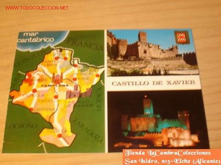 Postales: POSTAL DE CASTILLO DE JAVIER A&Ntilde;OS 70-80 - Foto 1