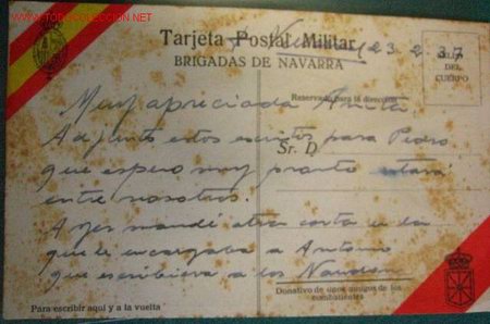 Postales: Postal Brigadas de Navarra 23/2/37 - Foto 1