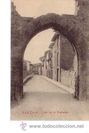 Postales: SANG&Uuml;ESA (NAVARRA).- CALLE DE LA POBLACI&Oacute;N - Foto 1