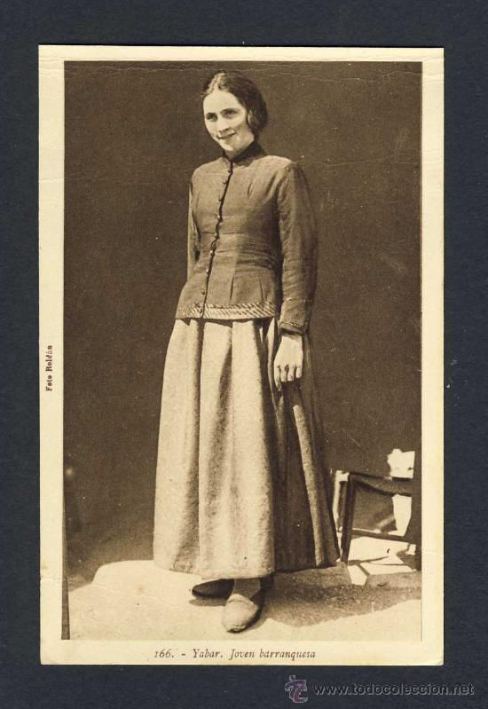 Postales: Postal de YABAR (Navarra): Joven barranquesa. Animada - Foto 1
