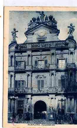 Postales: POSTAL DE PAMPLONA AYUNTAMIENTO - Foto 1