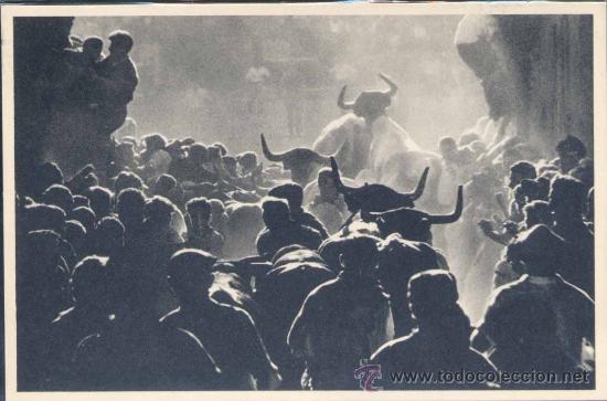 Postales: PAMPLONA- SAN FERM&Iacute;N- ENCIERRO DE TOROS - Foto 1