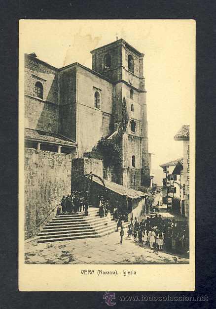 Postales: Postal de VERA (Navarra): Iglesia (animada) - Foto 1