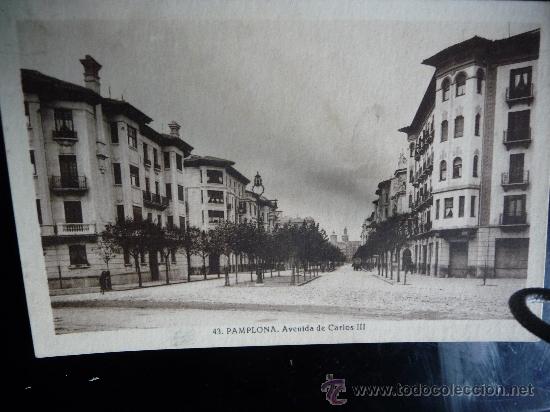 Postales: PAMPLONA - Avenida de Carlos III - Foto 1