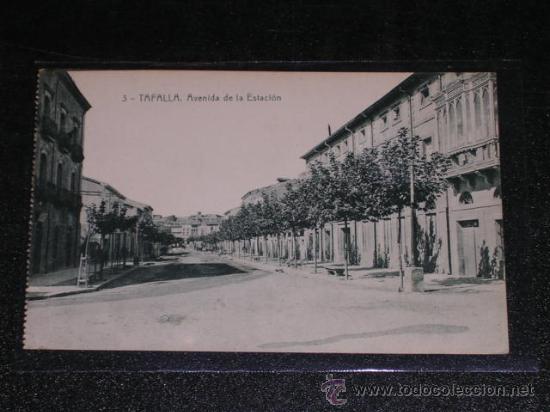 Postales: 3 TAFALLA, AVENIDA DE LA ESTACION - Foto 1