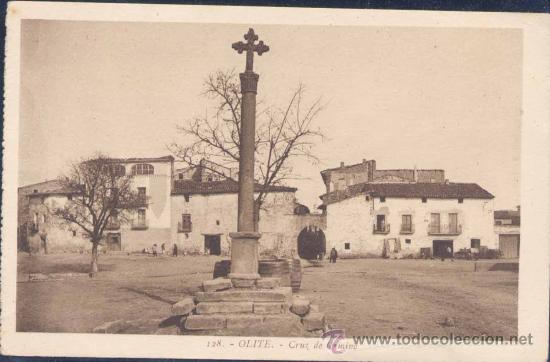 Postales: OLITE (NAVARRA).- CRUZ DE T&Eacute;RMINO - Foto 1