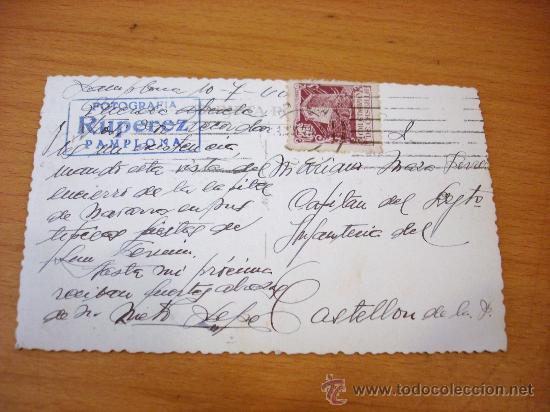 Postales: SANFERMINES 1944 POSTAL CIRCULADA PAMPLONA - Foto 2