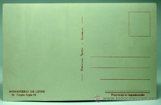 Postales: Postal Leyre Monasterio Cripta S IX Ediciones Sicilia a&ntilde;os 50 sin circular - Foto 2