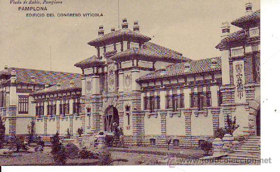 Postales: pamplona - edificio del congreso viticola - viuda de rubio - Foto 1